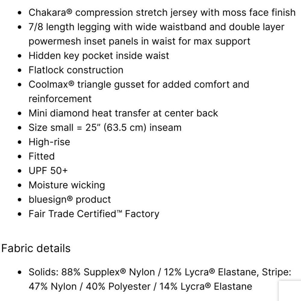 prAna 7/8 transform leggings - NWT - Picture 5 of 5